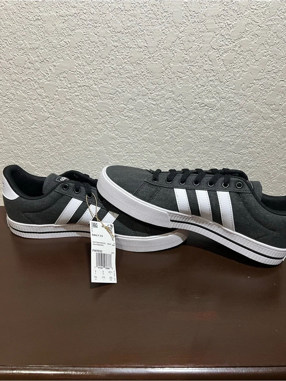 adidas Kids Black and White Slip-On Sneaker